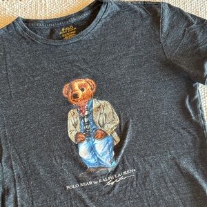 Ralph Lauren Charcoal Tee with Polo Bear